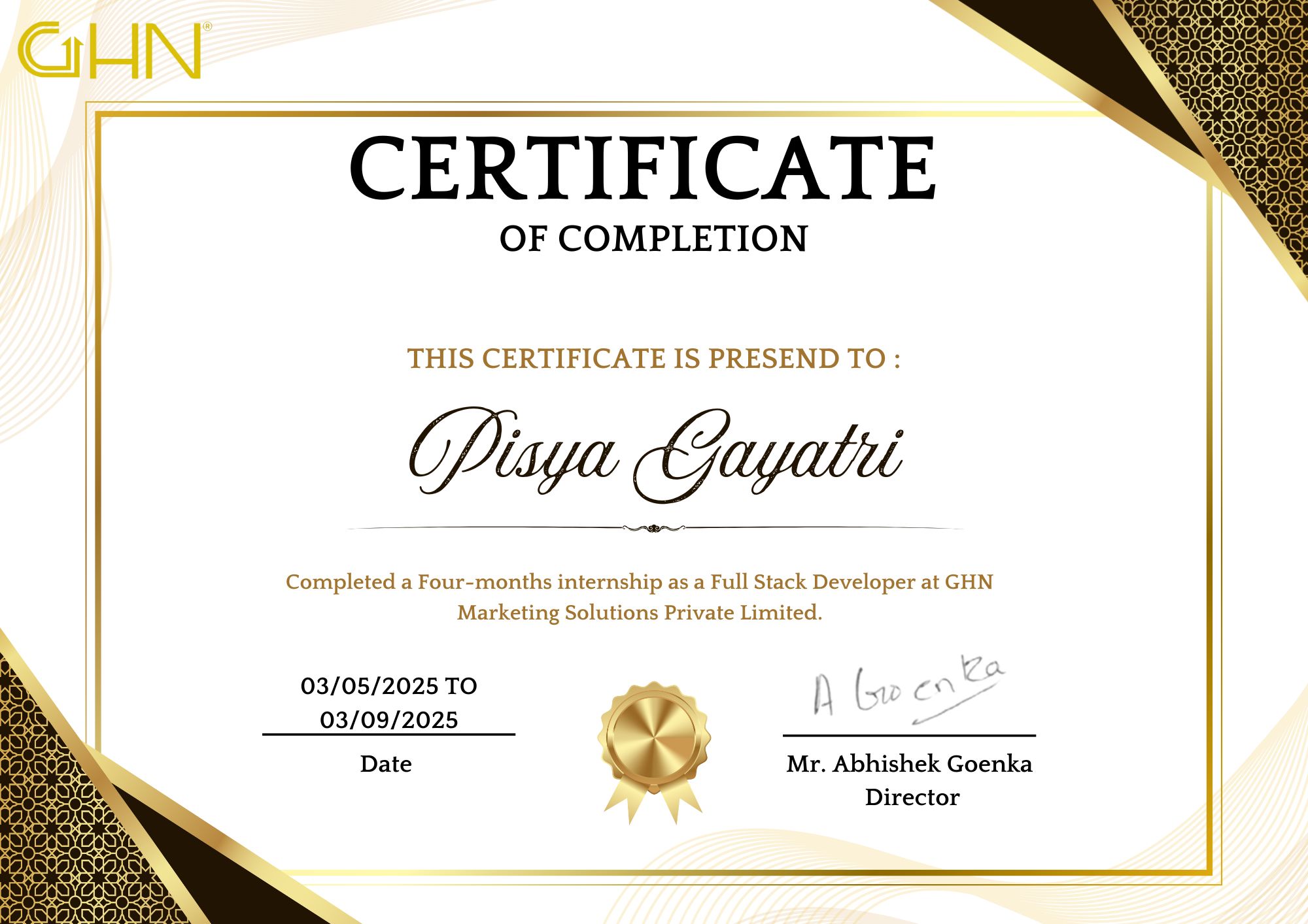 ghn certificate